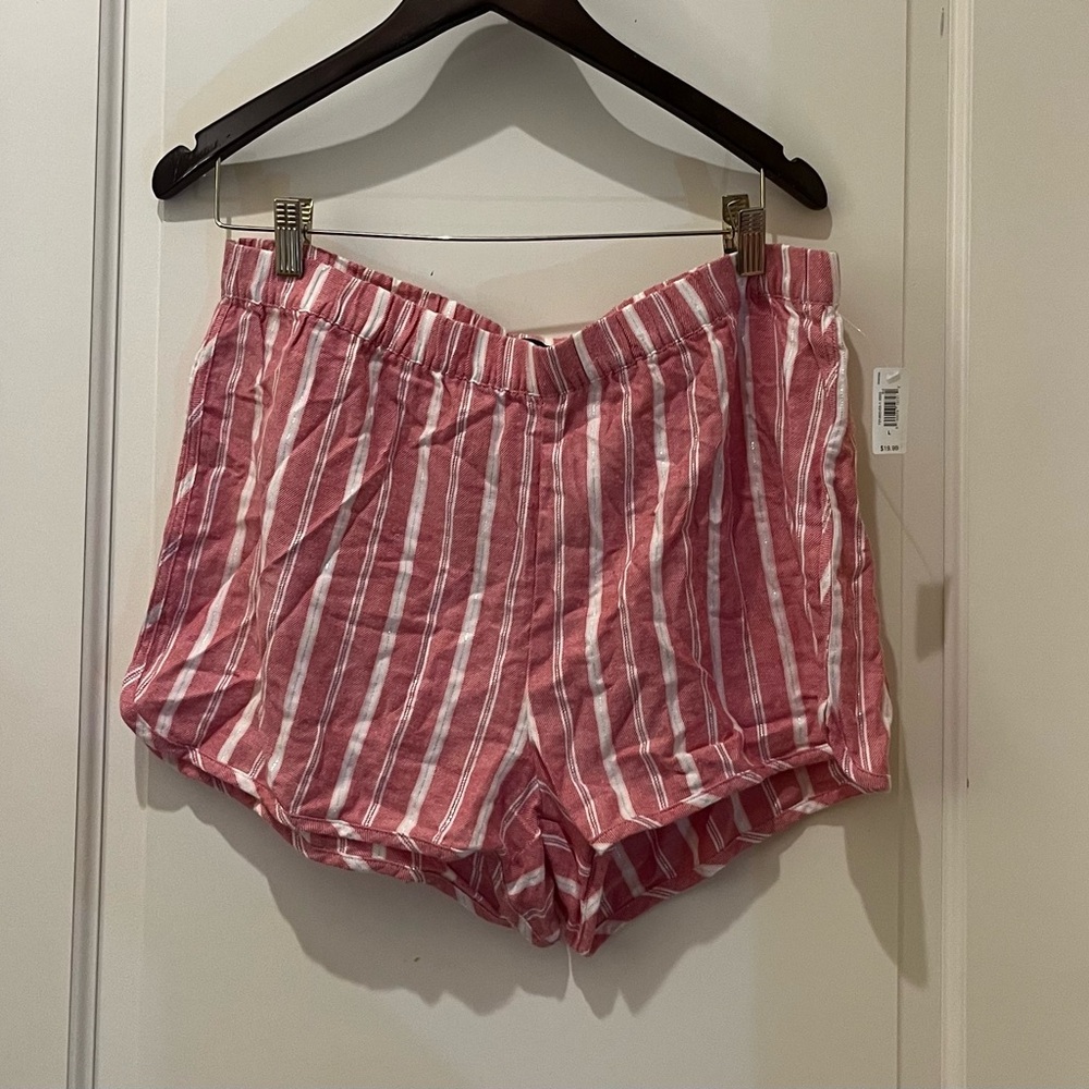 Gap Body Striped Pink Pajama Shorts NWT